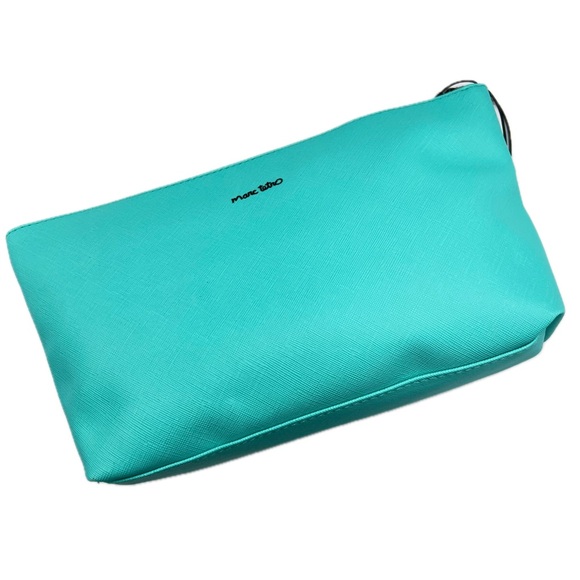 NEW! Marc Tetro French Bulldog Turquoise Blue Makeup Cosmetic Zippered Case NWT! - Picture 9 of 16